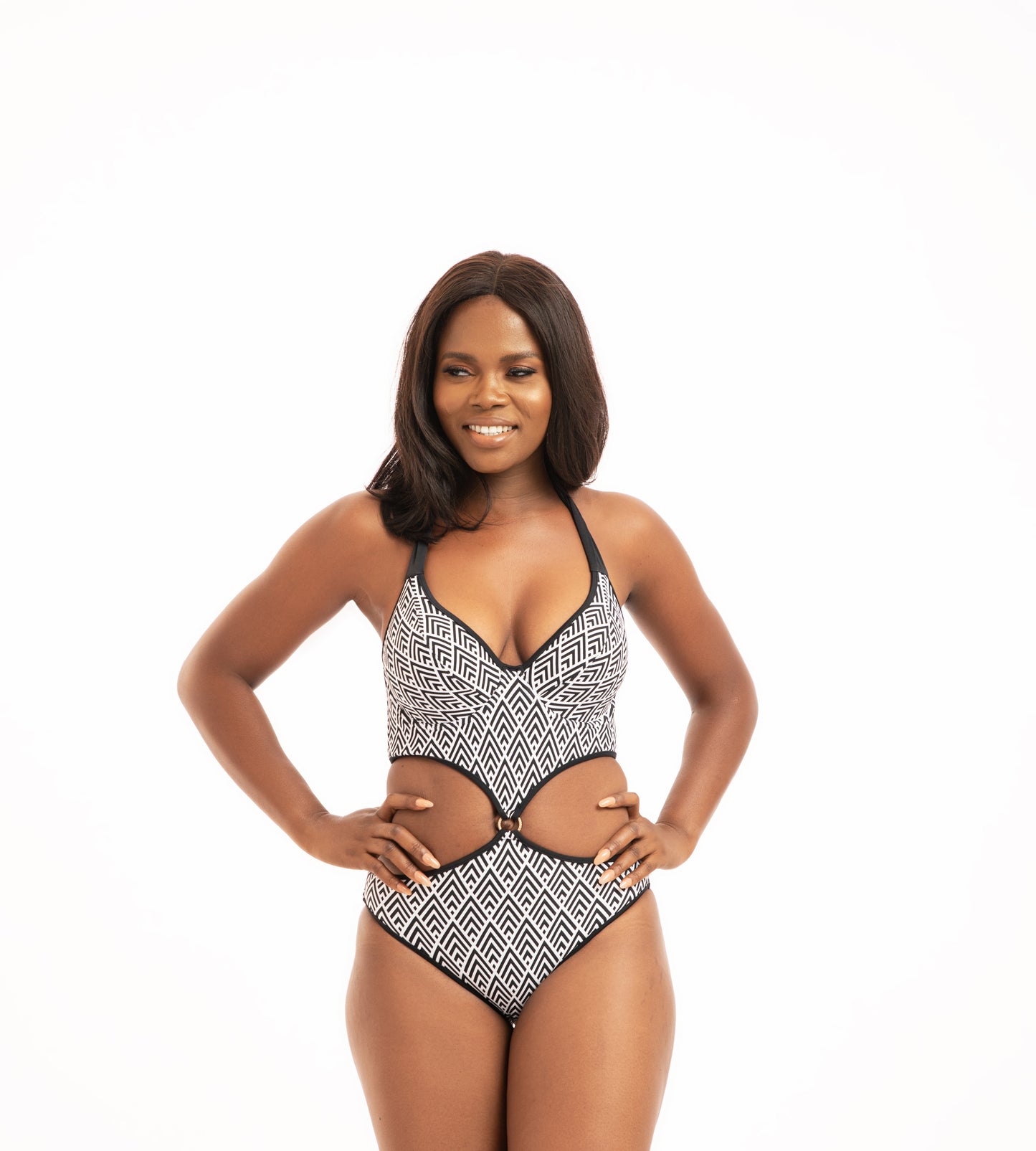 Gatsby Cut Out Halter Swimsuit